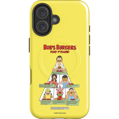 Bobs Burgers Food Pyramid iPhone 16 Plus Magsafe Impact Case